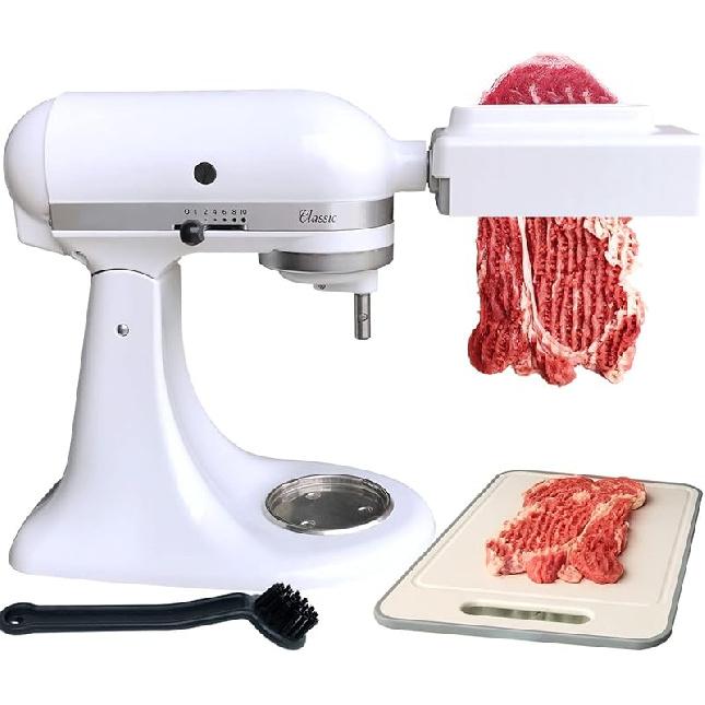 [Upgrade] Meat Tenderizer for All KitchenAid Household Stand Mixers- Mixers Accesssories Attachment [No More Jams,No More Break,Easier to clean] белый