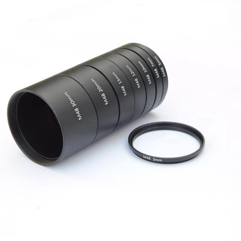 Astronomical Telescope Extension Tube Set 8Pieces Standard M48x0.75 Assorted Size 3/5/7/10/12/15/20/30mm Extending Rings
