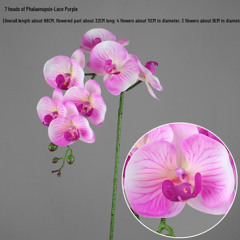 High-End PU Phalaenopsis Artificial Flowers - Single Stem for Home & Hotel Décor