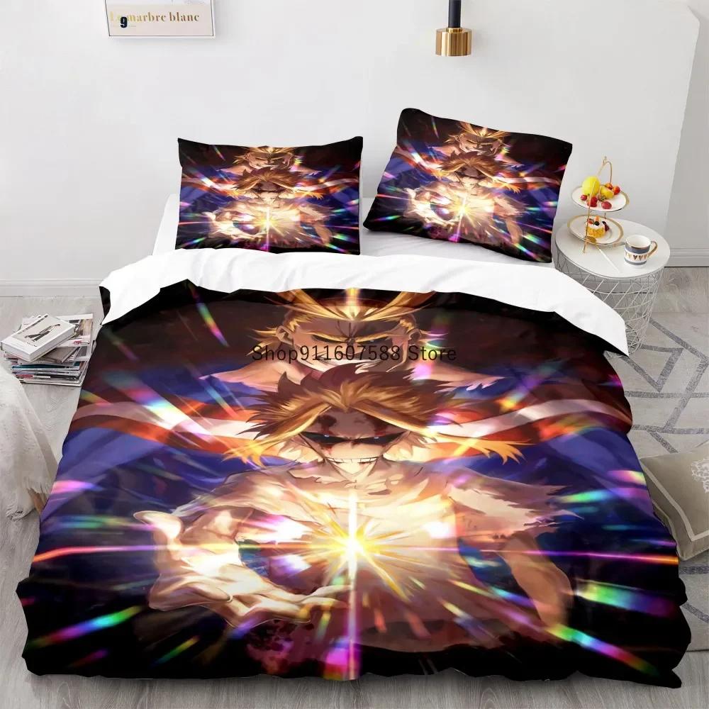 New Anime My Hero Academy Bedding Set Anime Characters Duvet Cover Set 3D Quilt Bed Set Queen King Size Boys Home Textile