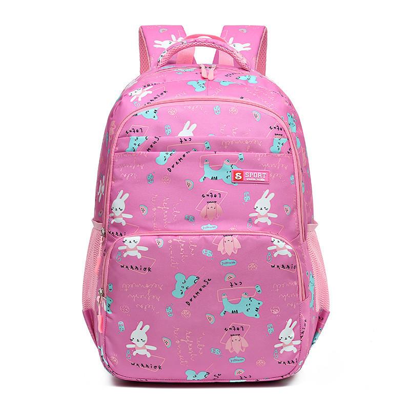 Cute And Lightweight Floral Pattern Oxford Cloth School Backpack For Girls And Boys 20-35l Capacity