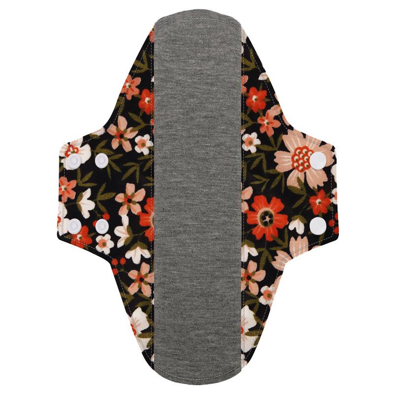 28cm Graphene Washable Menstrual Pad - Large, Leak-proof, Pure Cotton, Printed Sanitary Napkin.