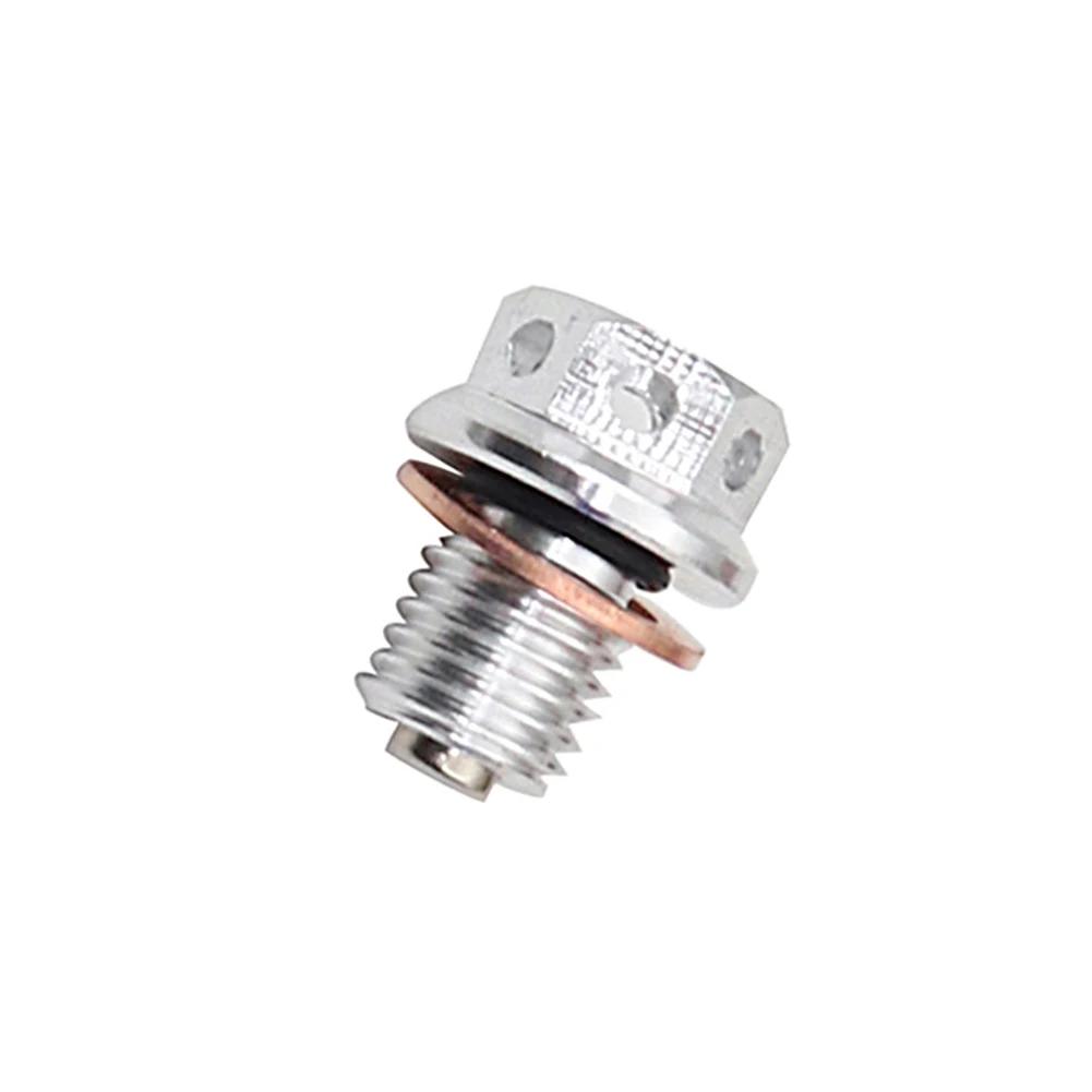 M12 x 1.5 Motorcycle Oil Drain Plug Bolt Universal Engine Protection Oil Drain Plug Gasket For Yamaha Honda Suzuki Kawasaki BMW