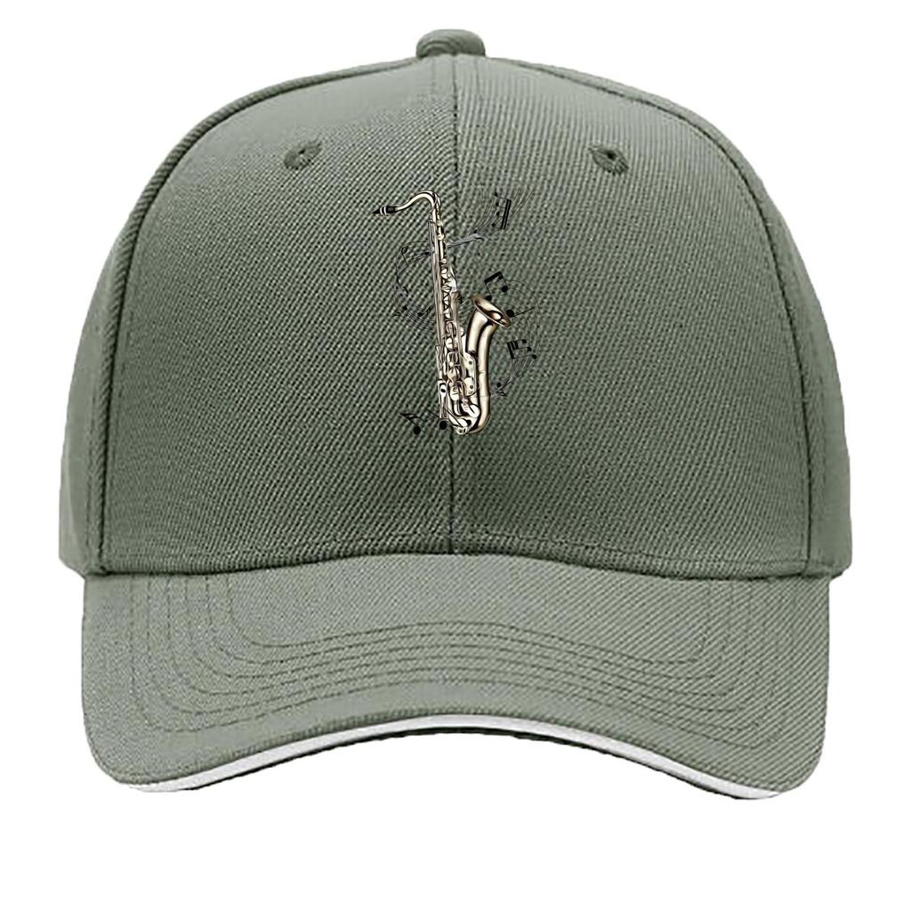 Saxophone Music InstruUnisext Themed Design Sandwich Baseball Cap