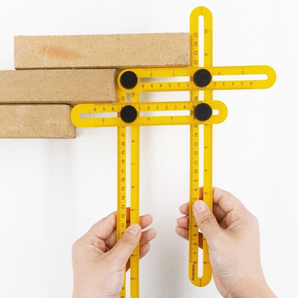 Multifunctional ABS Plastic 4-Fold Multi-Angle Measuring Ruler