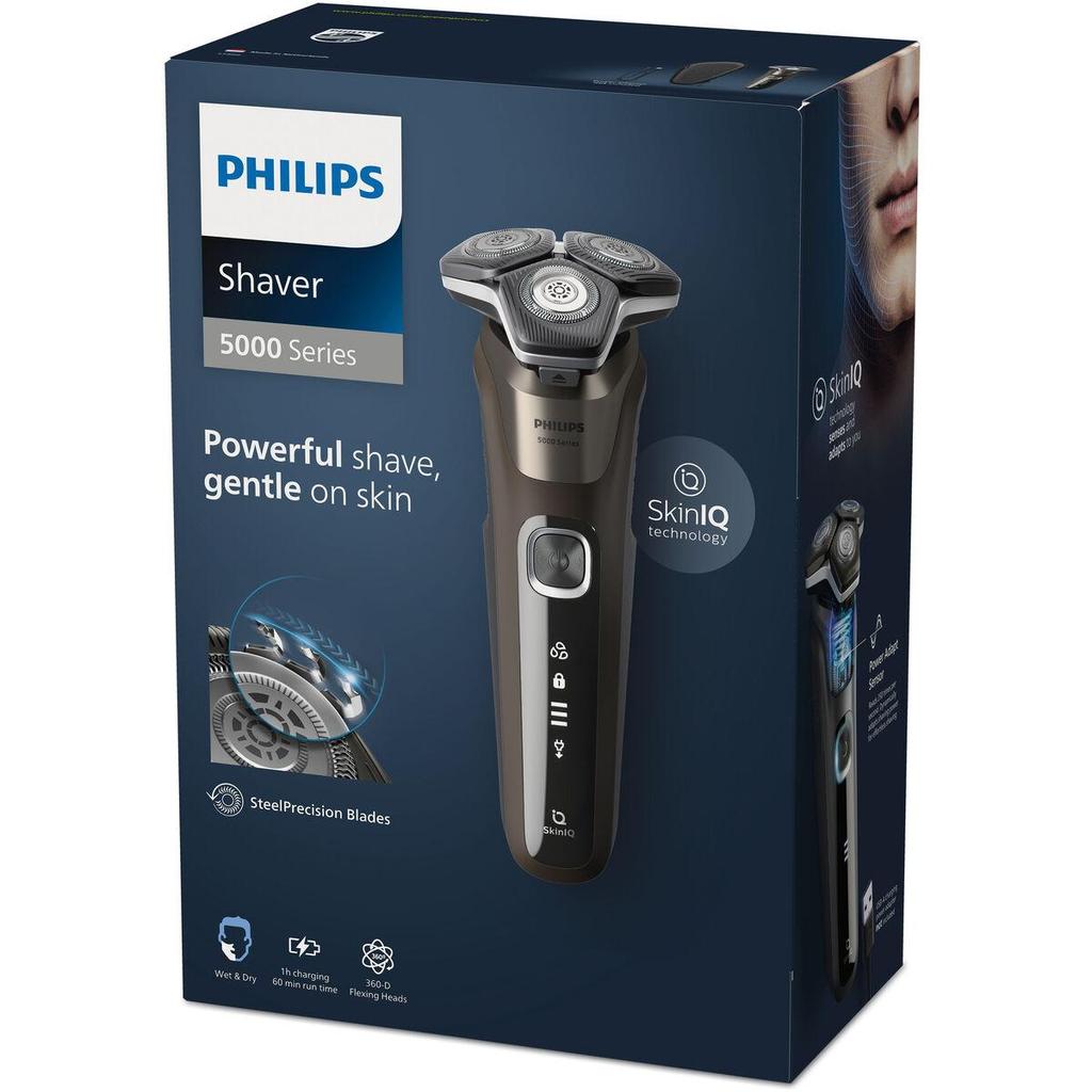Philips Series 5000 Electric Shaver Lames SteelPrecision Black et Brown