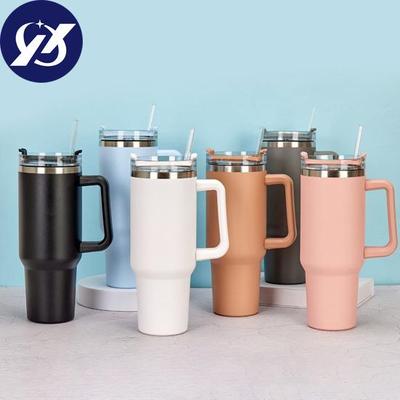Keep Coldness Matte Texture Practical 40oz Διαφανές κάλυμμα Επαναχρησιμοποιήσιμο ποτό με κενή ψάθινη κούπα μονωμένο ποτήρι