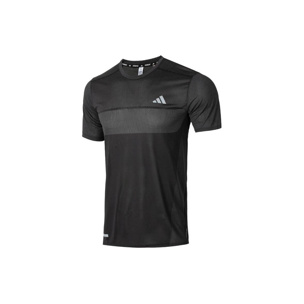 adidas Ultimateadidas HEAT.RDY Engineered Running T-shirt Asia Sizing Black Grey Men s IN0094 XL