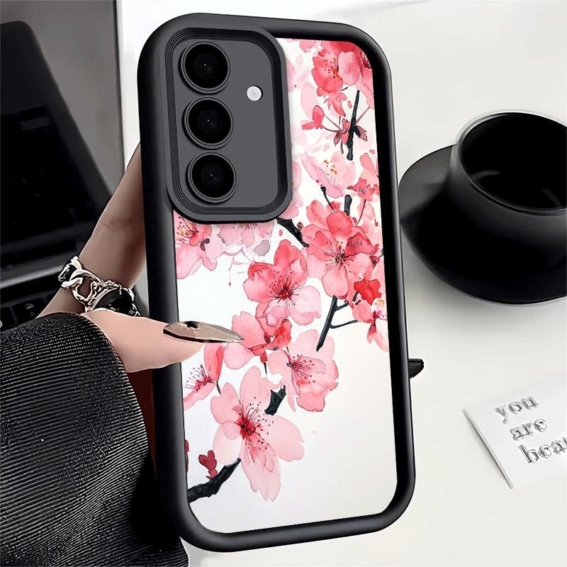 Phone Case for Samsung Galaxy S26 S25 Ultra S24 FE Cherry Blossom Sakura Fashion Shell S23 Plus S22 + S21 S20 5G Soft Silicone F