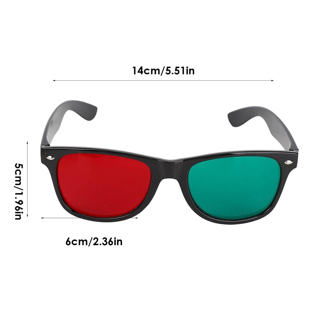 1 Stück Schwarzer Rahmen Rote Blaue Grüne 3D-Brillen Für Dimensionale Anaglyphen-TV-Film-Spiele Und Für Amblyopie, Exotropie