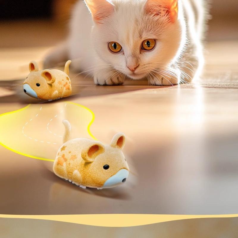 1Pc  simulation  trickery, vibration, electric little mouse, self-hi, boredom-relieving artifact, teasing cats and kittens consumes physical strength