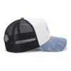 New Era Denim Monogram Classic Mesh Cap In Exclusive To 9Forty Trucker Denim Visor with Monogram Classic 9FORTYA-FRAME White/Washed Denim, ONSPOTZ.