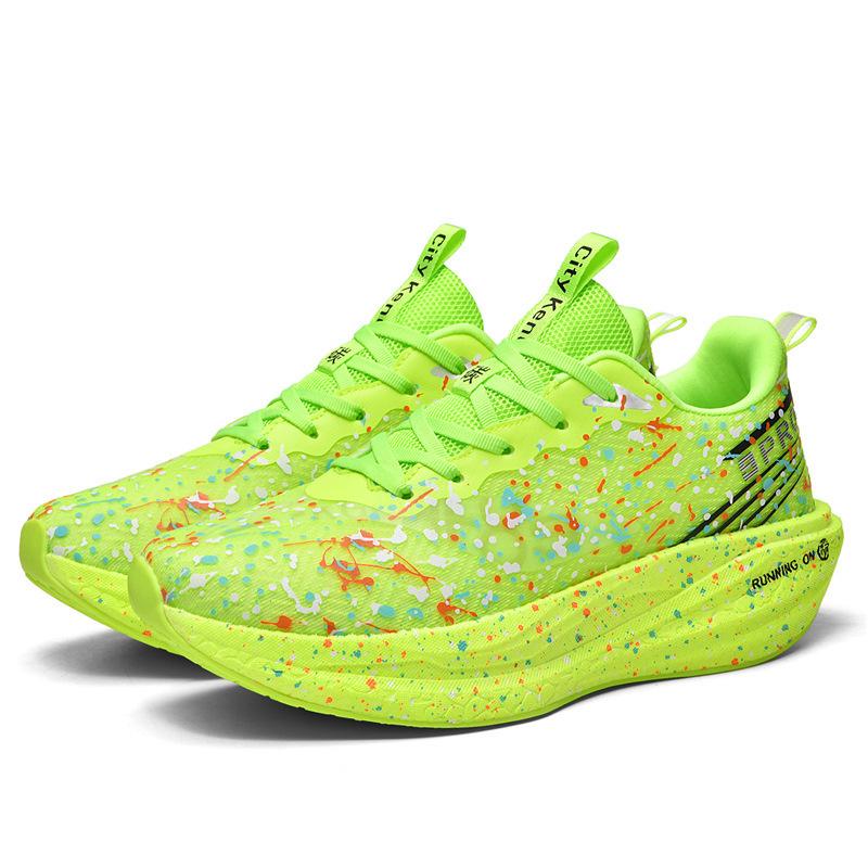 New racing running shoes, non-slip, wear-resistant and breathable sports shoes, shock-absorbing and lightweight body testing shoes