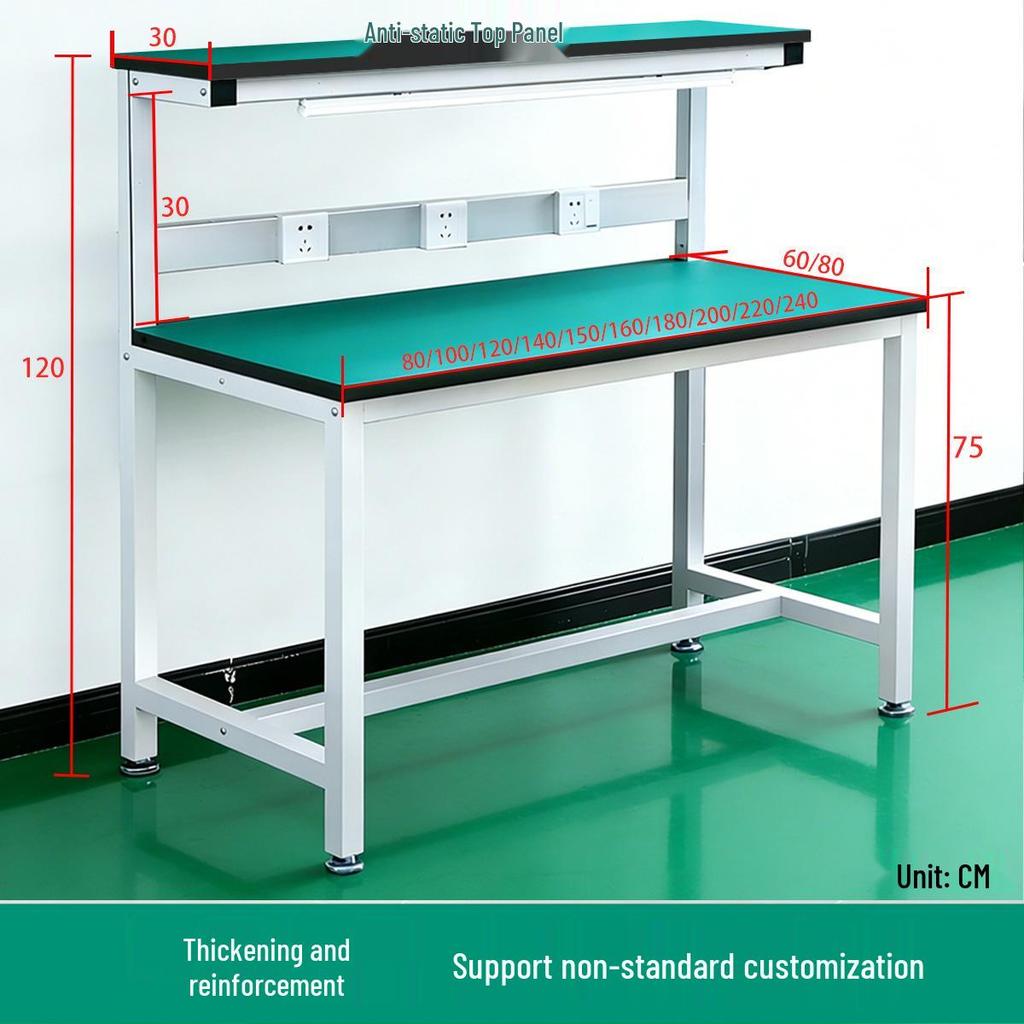 Anti-static Double-Layer Workbench with Light for Mobile Phone Repair and Inspection