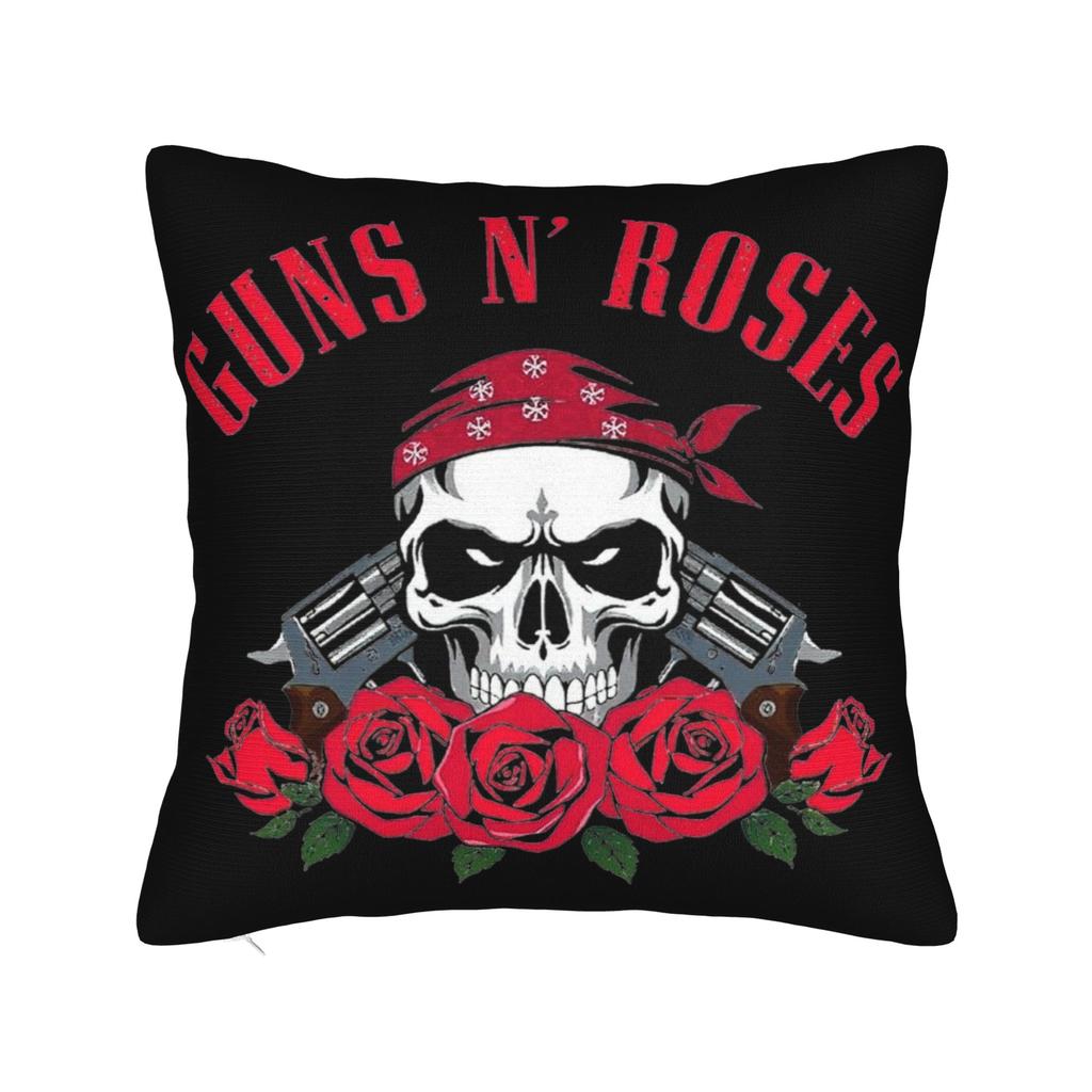 Rock Music Band G-Guns N Roses Pillowcase Printing Polyester Cushion Cover Decorations Throw Pillow Case Cover Home Square 18''