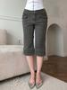 Women's Summer Slim Fit Low Waist Retro Jeans - Vintage Washed Casual Style Long Pants