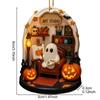 Cute Reading Ghost Halloween Ghost Ornaments 2D Flat Halloween Spooky Decorations Decorative Pendant Party Supplies