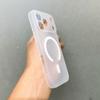 Coque de téléphone fine et mate transparente pour Magsafe en TPU souple pour iPhone 17 Air 16 E 15 14 13 12 11 Pro Max 8 Housse de chargement sans fil magnétique