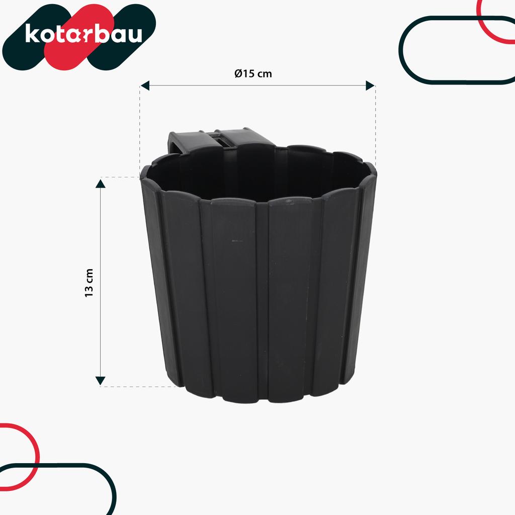 Balcony Flowerpot For Balustrade With Terrace Holder Anthracite 15 Cm 6 Pcs