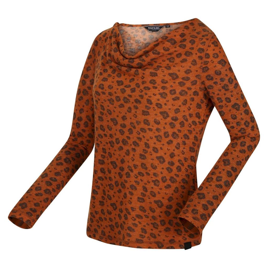 Regatta Womens/Ladies Frayda Leopard Print Cowl Neck Top