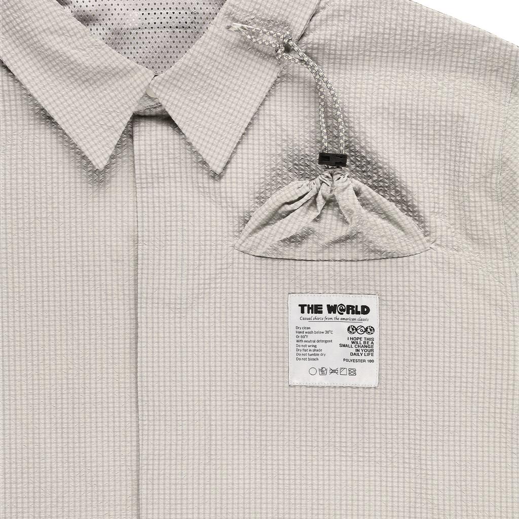 The World Packable Seersucker Half Shirts Ivory