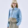 [mardimercredi] CHECK CONTRAST COACH JACKET CLASSIQUE BLUE IVORY