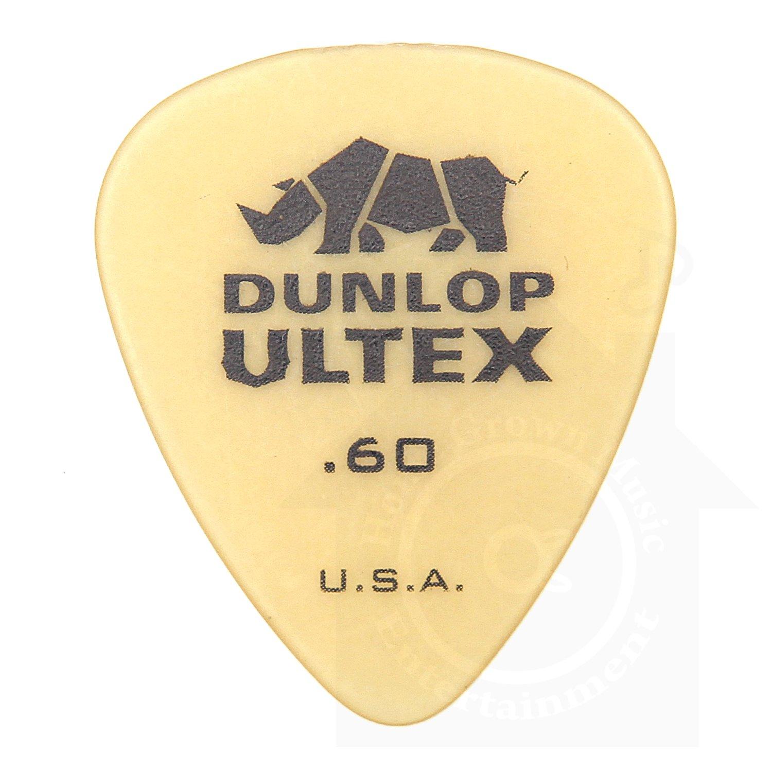 

Jim Dunlop Ultex Standard Picks (12-Pack) 0.60mm with Musent Custom Players Picks 421B060-ULT-12P