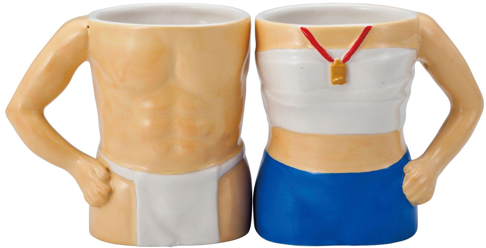 

Sun Art Pair of SAN2237 Festival Mugs, 180cc,