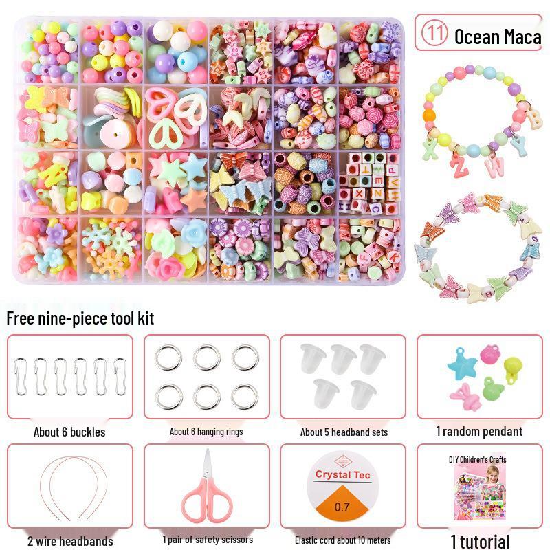Kids' Handmade Bracelets DIY Gift Set for 8-Year-Old Girls - Beading Materials Included