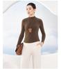 Autumn/Winter Tencel Wool Slim Fit Semi-High Neck Korean Style Warm Top