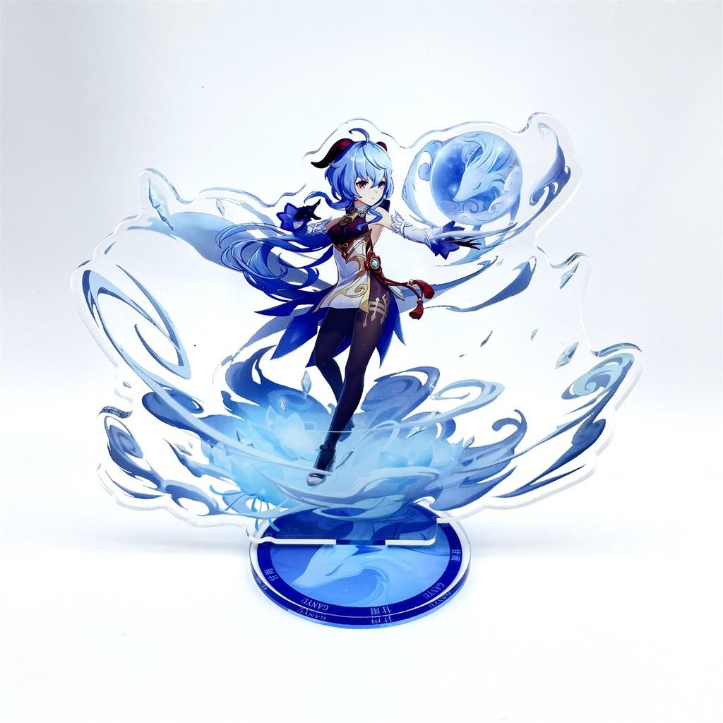 Anime Figure Genshin Impact Furina Arlecchino Xiao Yae Miko Yelan Acrylic Stand Model Board Desk Decor Standing Sign Fans Present