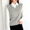 V-neck Sweater Vest Short Loose Vest Women's Knitted Vest