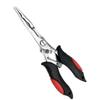 1pc Multi-functional Long Nose Pliers Stainless Steel Fishing Pliers with Rubber Handle Cutting Hook Removing Accessories