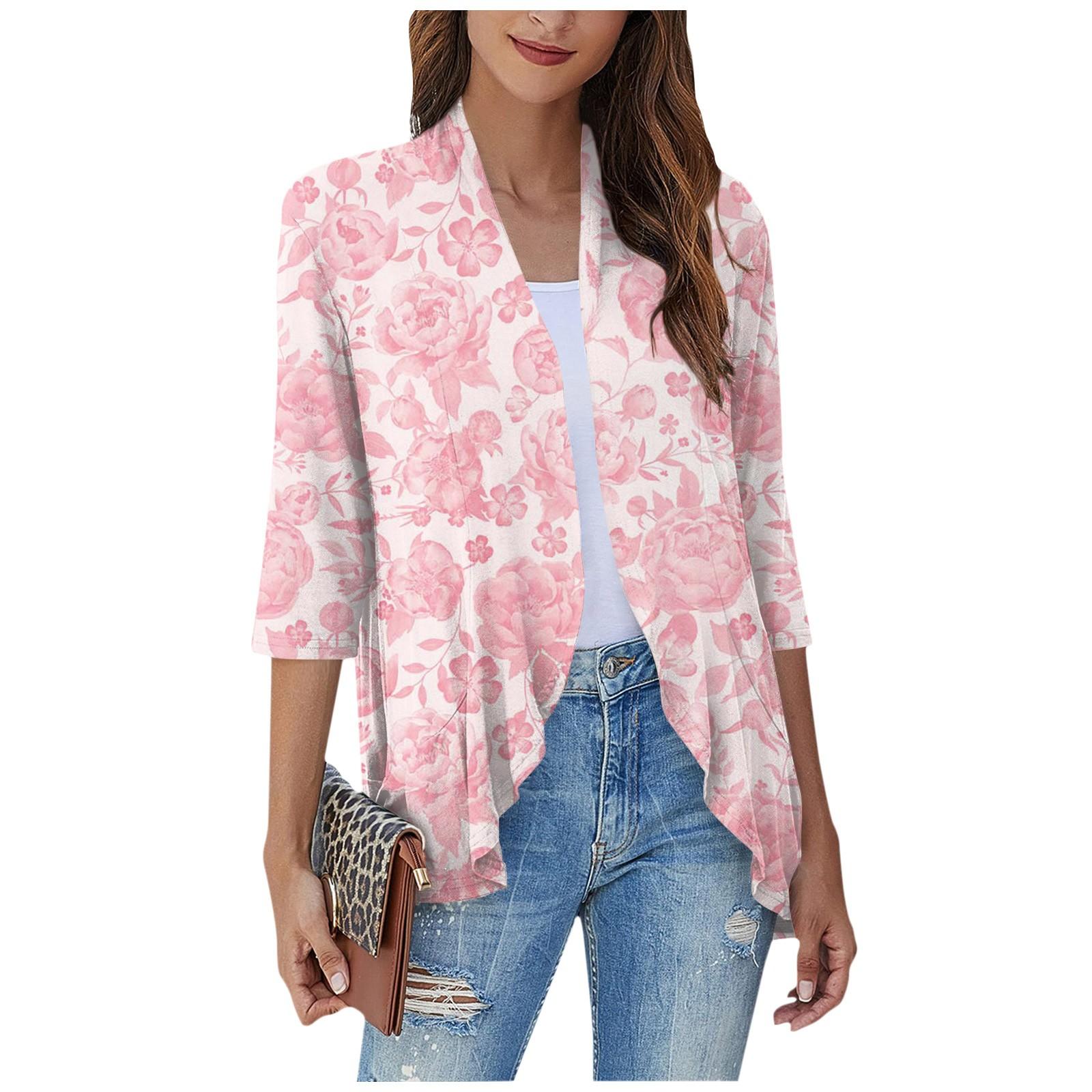 

Женский повседневный повседневный кардиган с укороченными рукавами и v-образным вырезом, модная рубашка с принтом, топ, мягкая драпировка, кардиган с рюшами XL арбуз красный