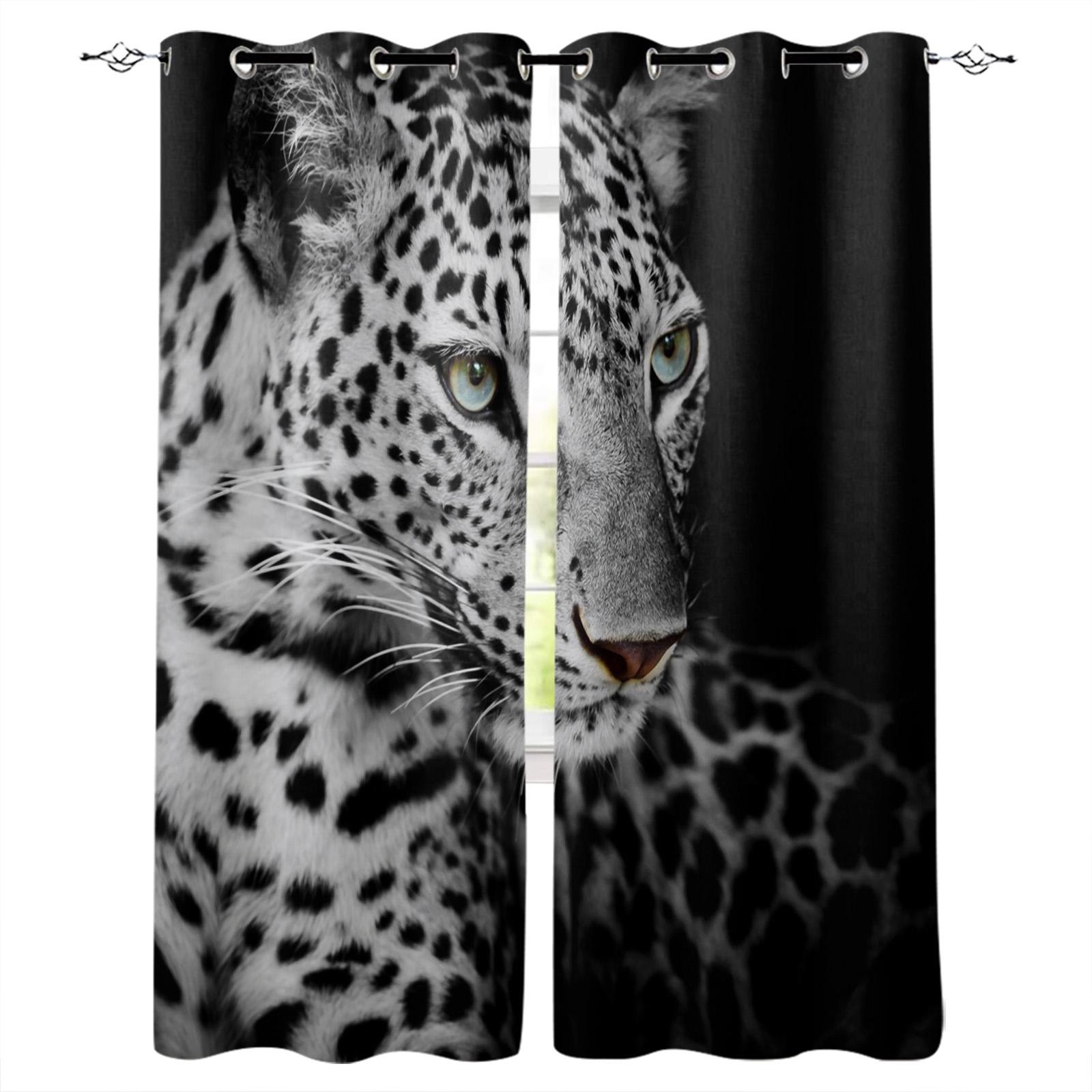 Леопард Африка Животные Оконные Шторы Домашний Декор Гостиная Шторы Кухонные Шторы — фото 7