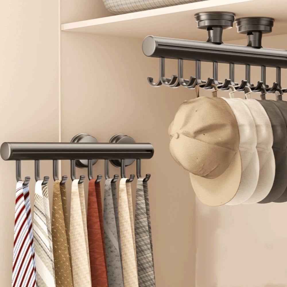 Verstellbarer Saugnapfhaken Platzsparend Ausziehbarer Kleiderbügel Schrankaufbewahrung