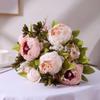 1pc,Realistic Peony Silk Flowers Champaign Color for Home Decor AndWeddings-DIY Craft and Bridal Bouquet - Indoor and Outdoor
