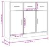 Sideboard Gray Sonoma 91x28x75 cm Particleboard