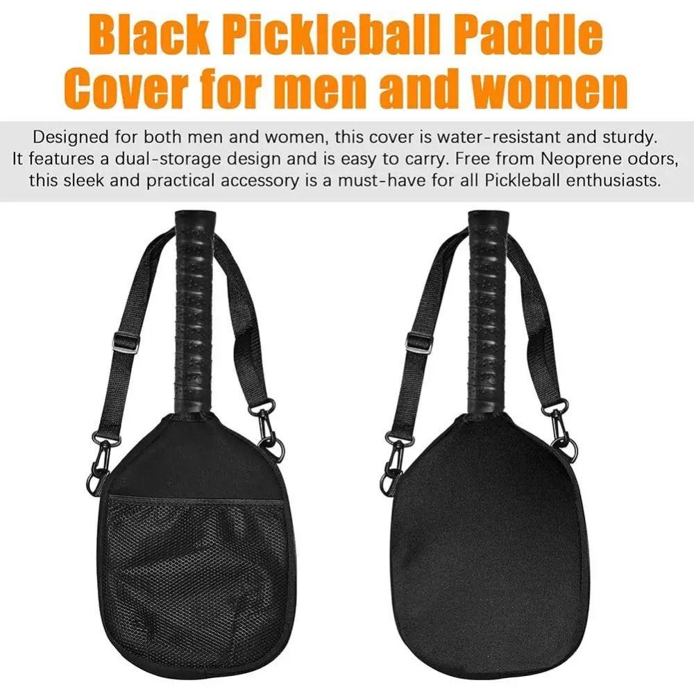 Large Capacity Pickleball Paddle Cover Zipper Closure Pickleball Racket Bag  Unisex