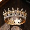 Baroque Alloy Teardrop Crown Headpiece for Bridal Photography and Coming-of-Age Celebrations