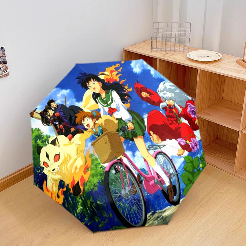 Inuyasha Automatic Umbrella - Suitable Travel Outdoor Portable Umbrella Birthday Gift Daily Essentials