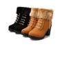 Women's Boots High-heeled Shoes Snow Boots Winter Fur Thick Ankle Boots Plus Velvet Cotton Shoes