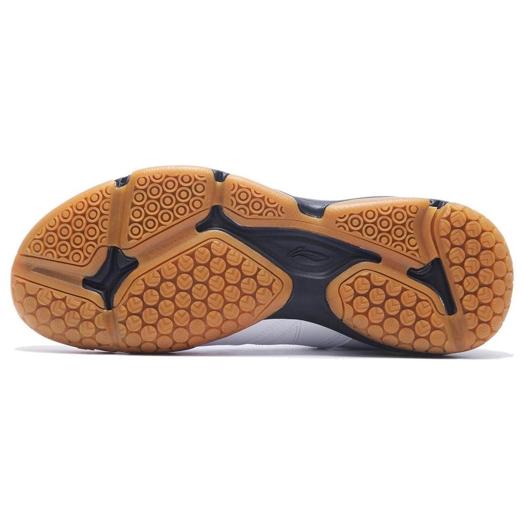 New LiNing Racetrack Encounter Anti Slip Wear Resistant Low Top Badminton Shoes Men's Black White AYTQ033-4