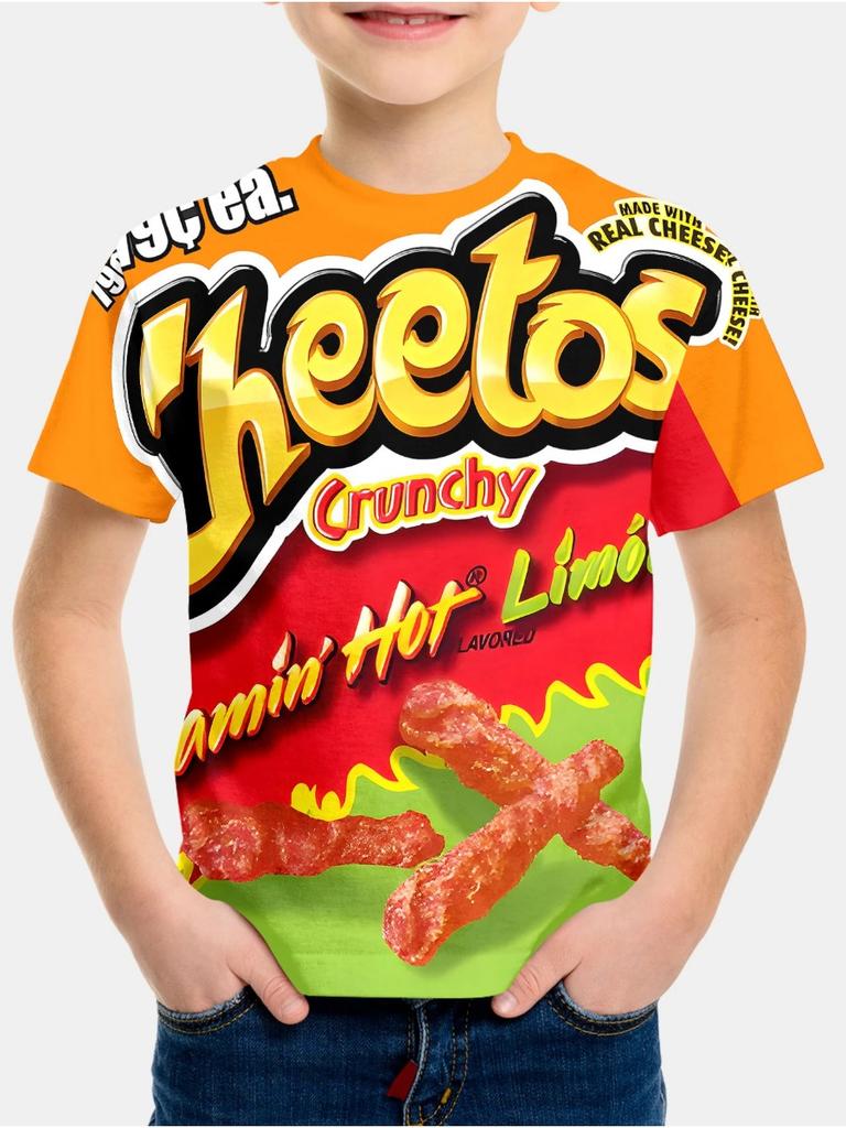 Μοντέρνα Παιδική Μπλούζα T-Shirt 3D Εκτύπωση Στρογγυλή Λαιμόκοψη Κοντομάνικη Για Αγόρια Κορίτσια Παιδιά Καθημερινά Τοπ