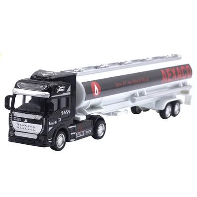 1/48 Kraftstofftank Legierung Transportfahrzeug Heckzugmodell Kinderspielzeug Desktop-Dekoration, Perfektes gelbes Intelligenzspielzeug-Geschenkset für Kinder