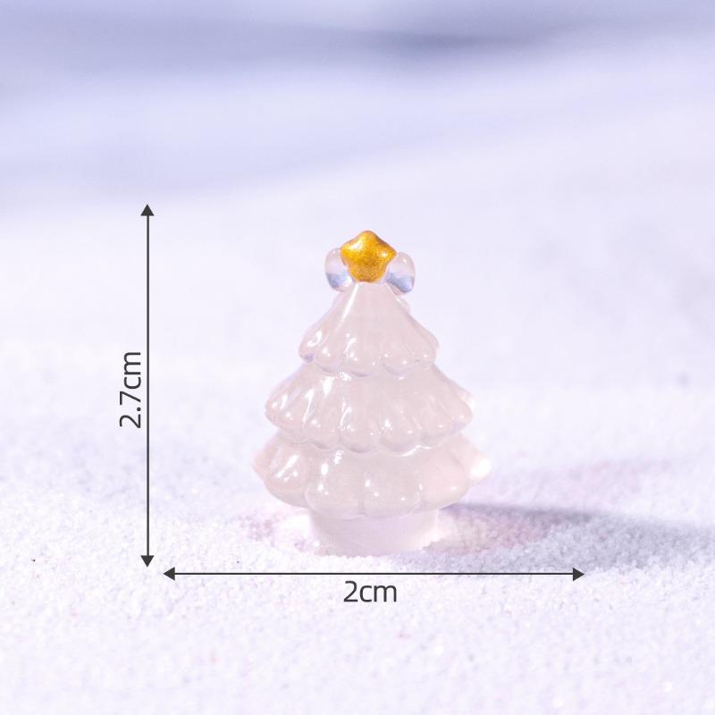 Mikrokrajobraz Świecąca Choinka Dekoracja Śnieżnego Krajobrazu Akcesoria Saszetka Niespodzianka Mini Miniaturowe Ozdoby