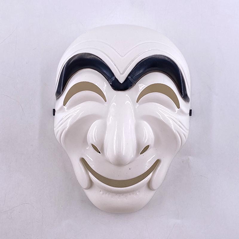 

Светодиодная светящаяся неоновая маска ужасов, светящаяся маска, реквизит для косплея «Бумажный дом» для мужчин и женщин, принадлежности для костюма на Хэллоуин