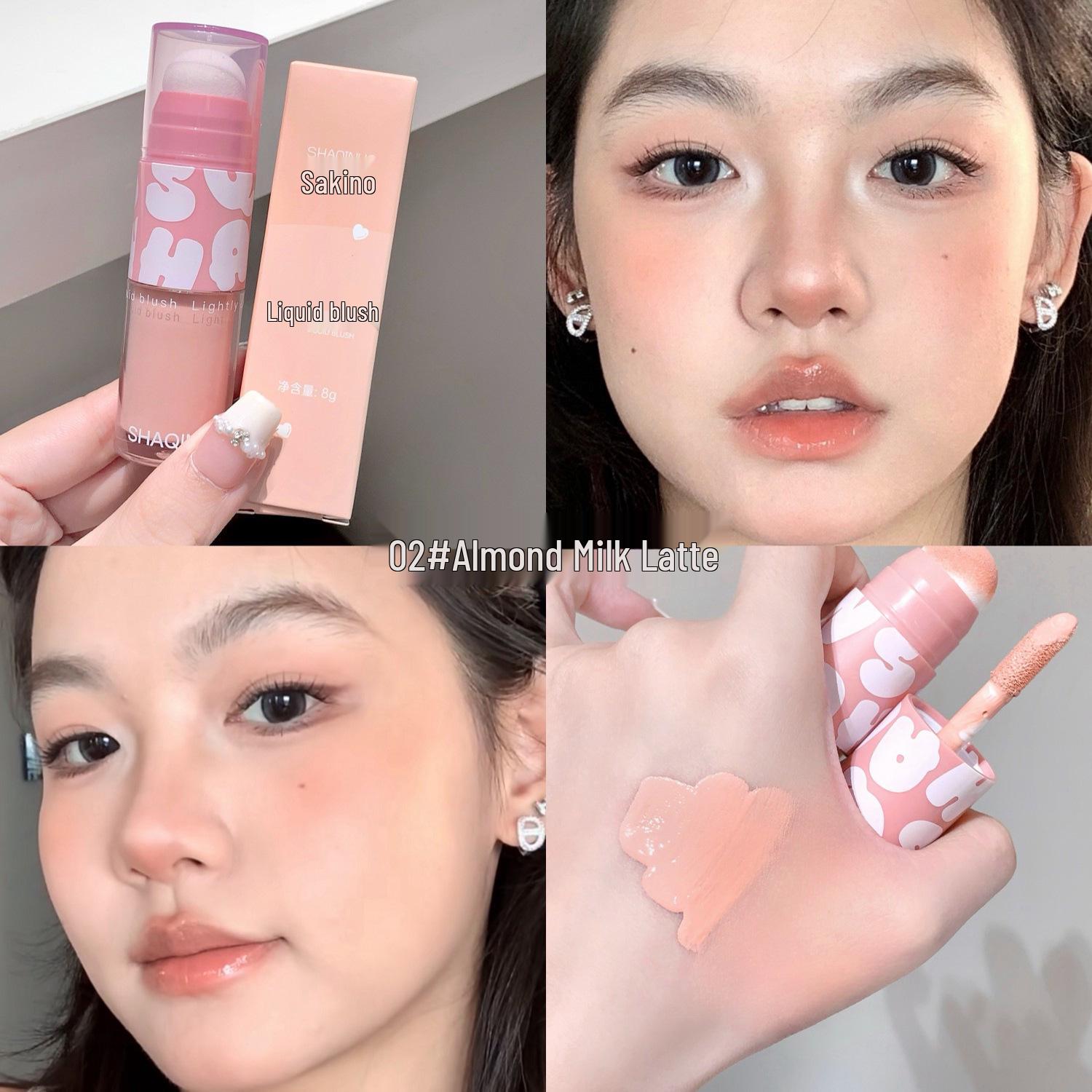 SHAQINUO Double-Ended Light Dew Liquid Blush Stick for Contouring and Brightening.