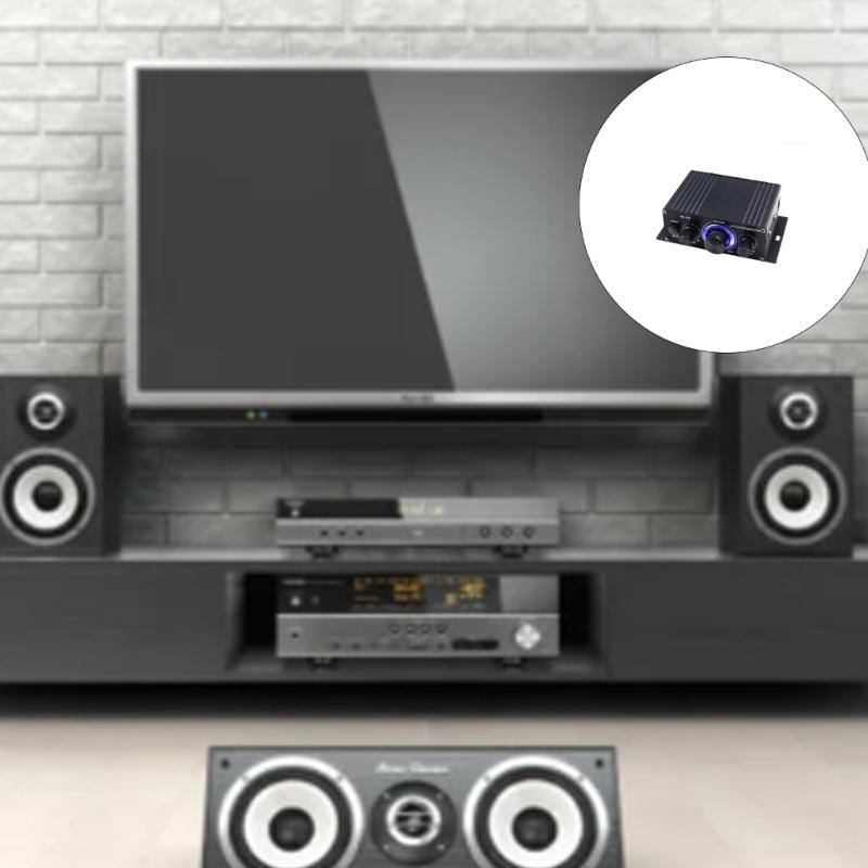Home Sound System Digital Amplifier 12V 2A 20W+20W Double Channel HiFi 2.0 Stereo Sound Amplifier Home Studio Office