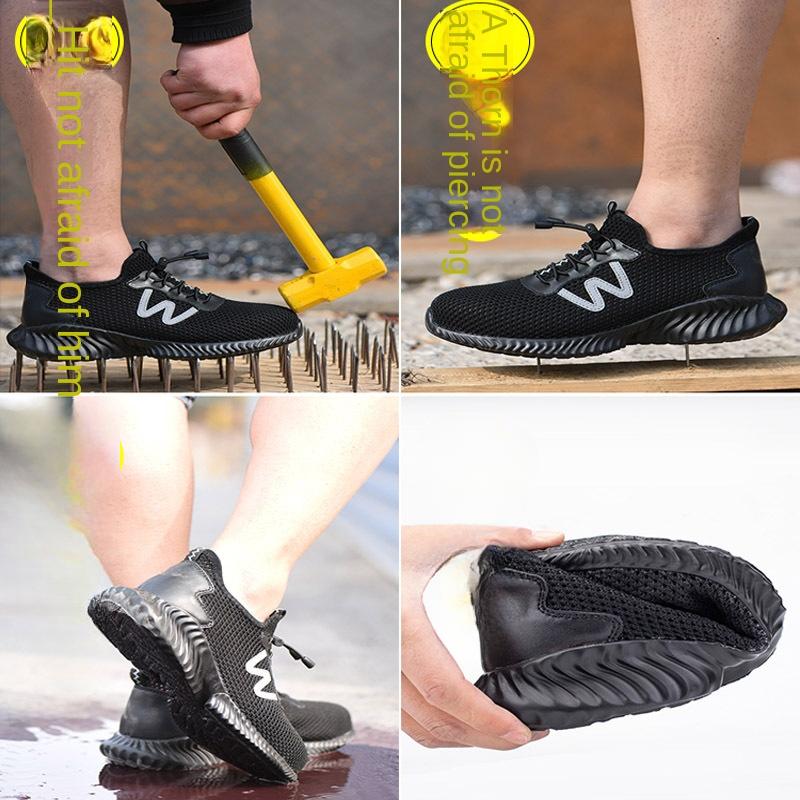 Labor Shoes Men's Breathable Anti-smashing Anti-piercing Plastic Head Workers' Foot Protective Shoes